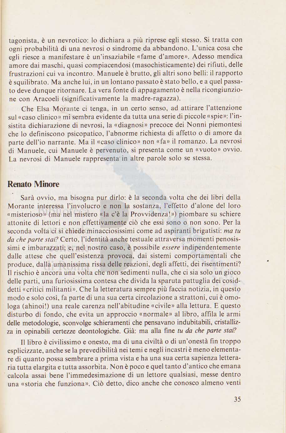 giudizi di diversi critici sul romanzo Aracoeli di Elsa Morante pagina 3 di 5
