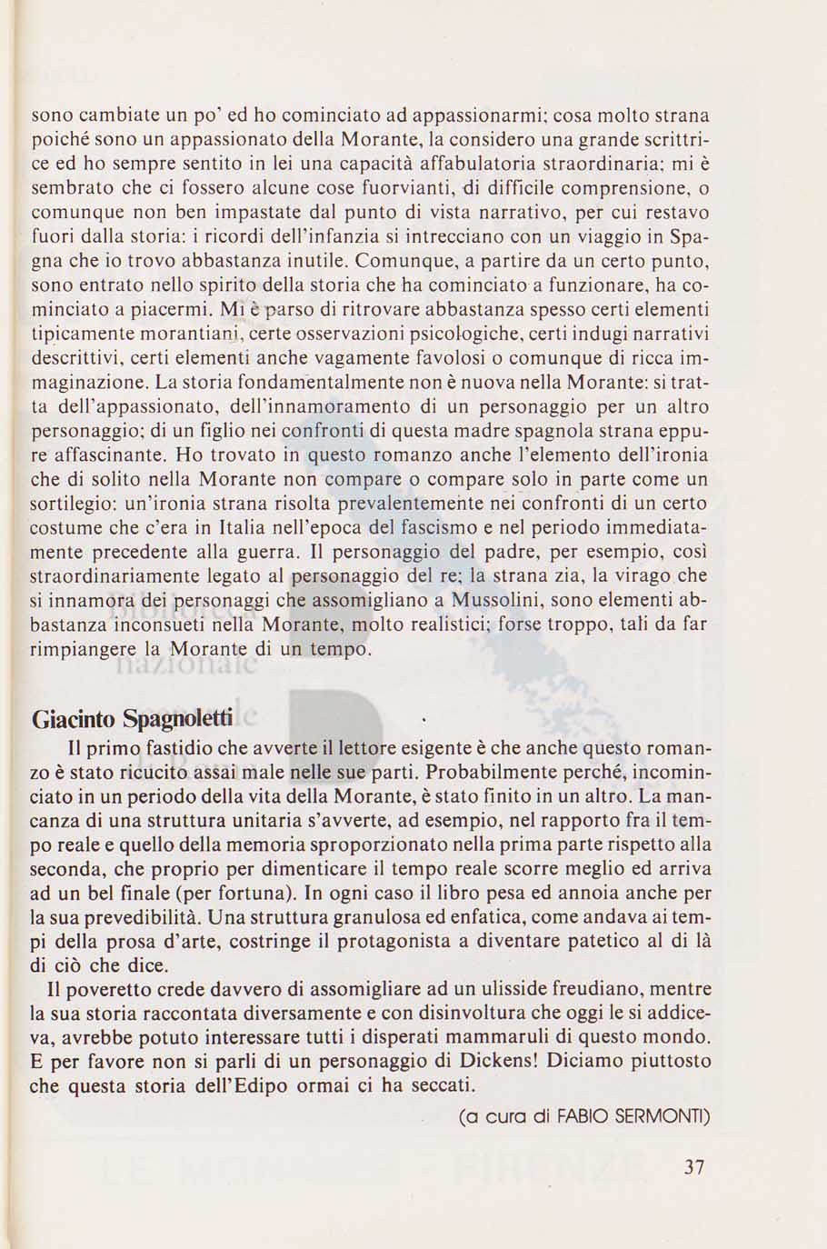 giudizi di diversi critici sul romanzo Aracoeli di Elsa Morante pagina 5 di 5