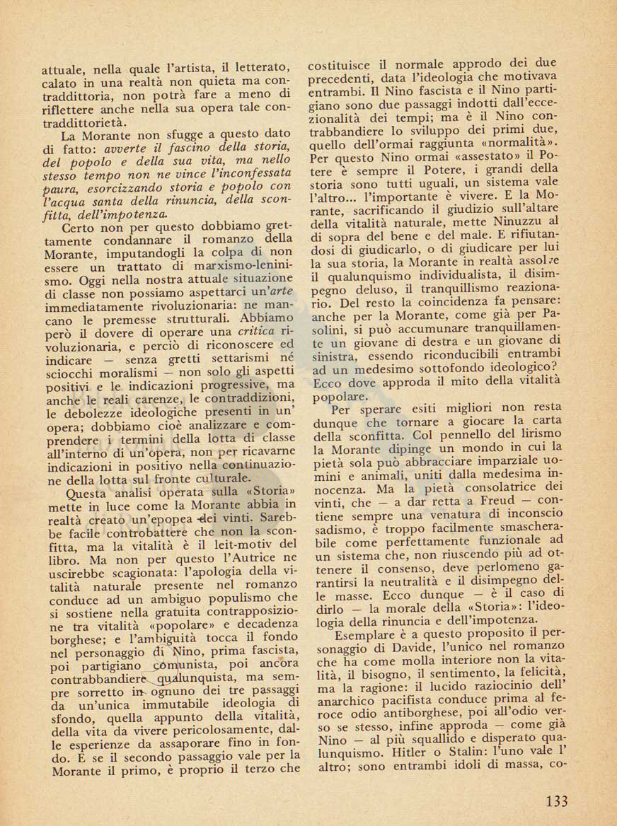 articolo critico di G. B. sul romanzo La Storia di Elsa Morante pagina 5 di 7