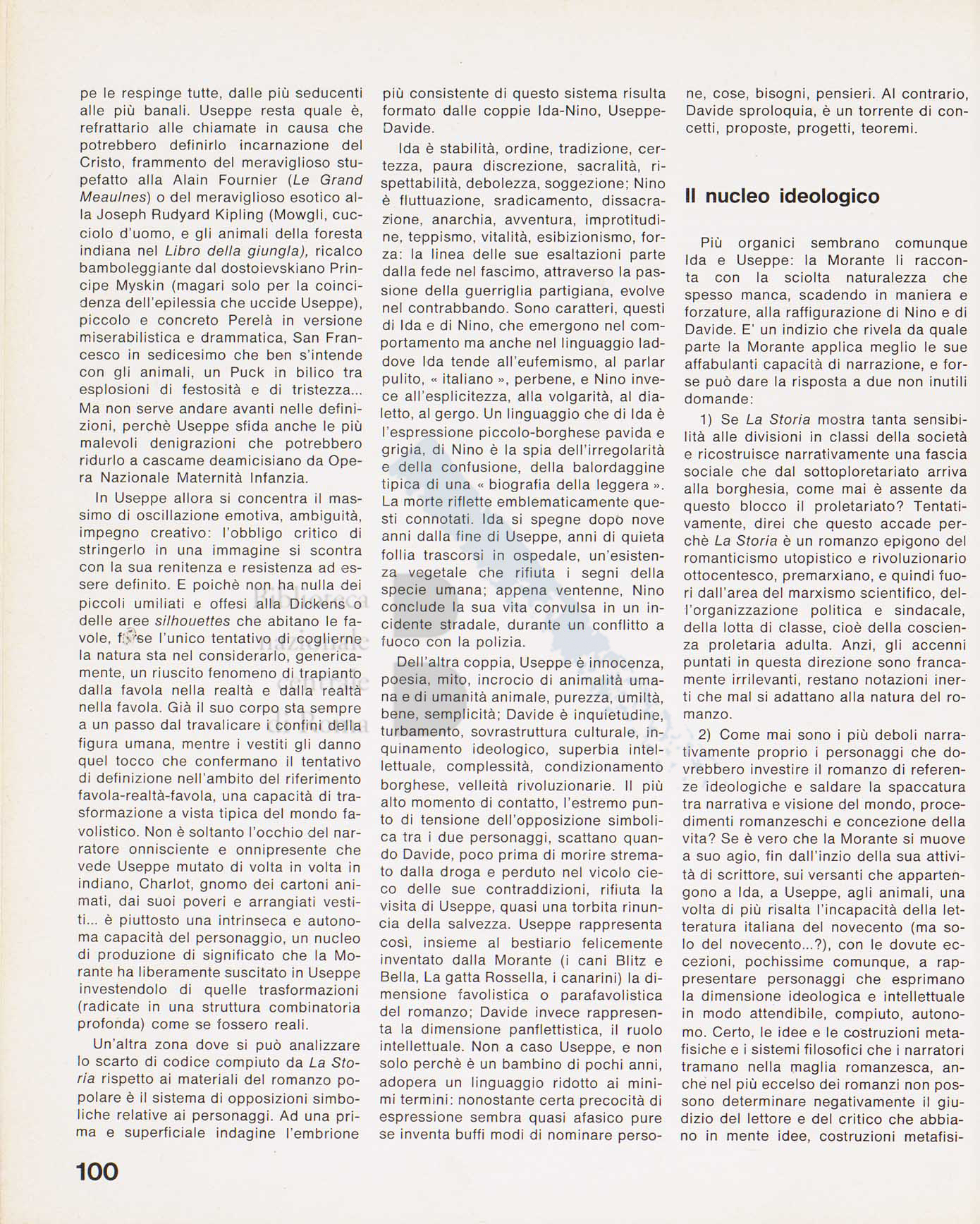 Articolo critico di Enzo Golino sul romanzo La Storia di Elsa Morante pagina 4 di 5