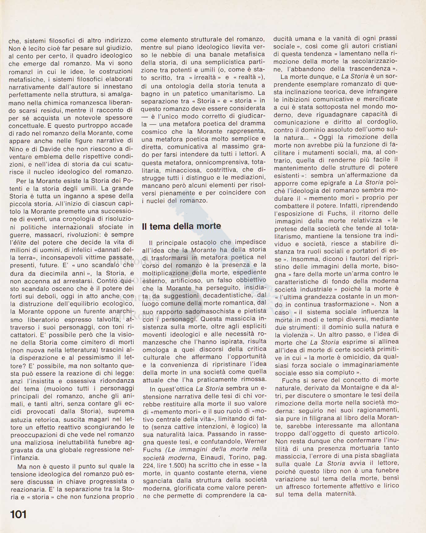 Articolo critico di Enzo Golino sul romanzo La Storia di Elsa Morante pagina 5 di 5