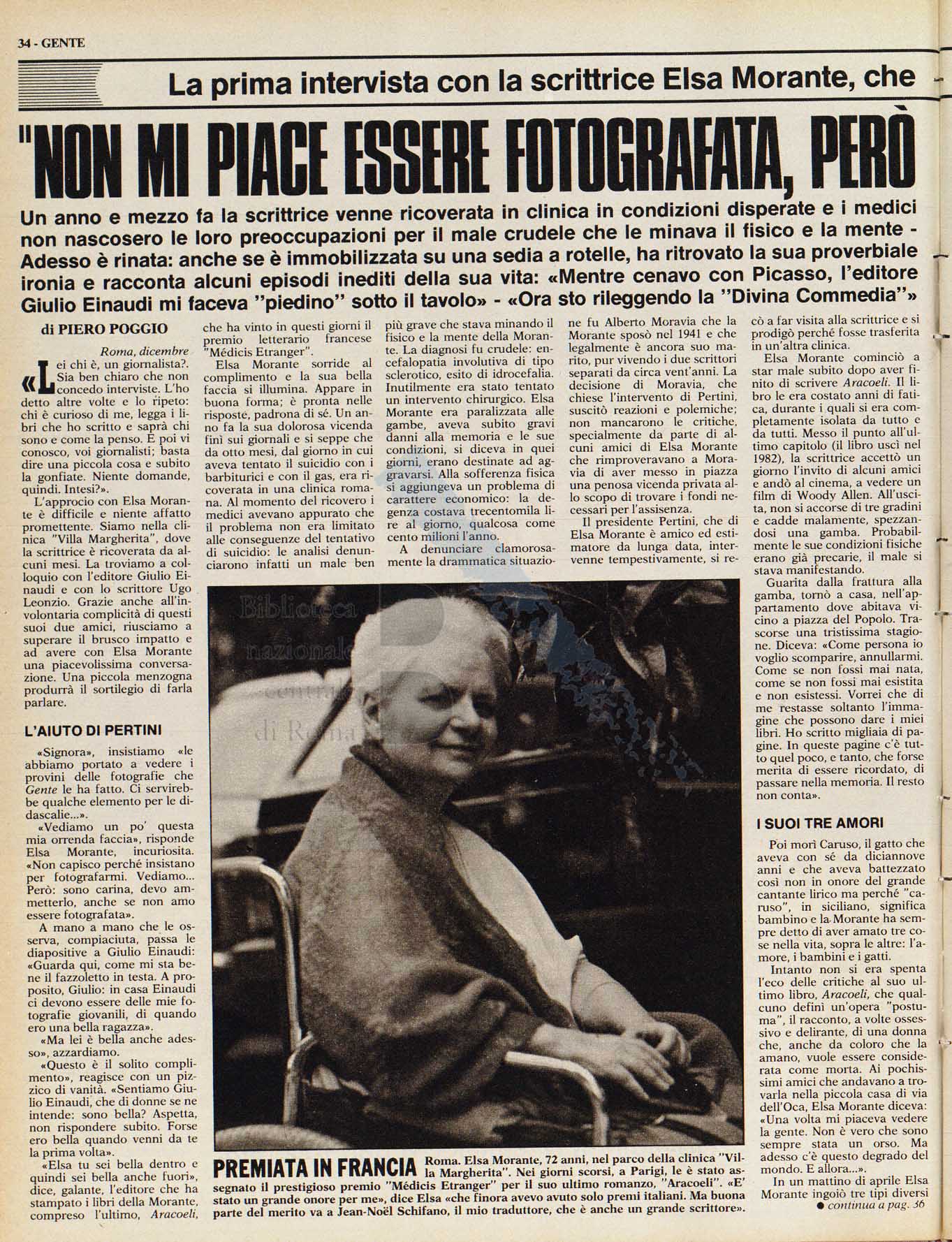 Intervista a Elsa Morante