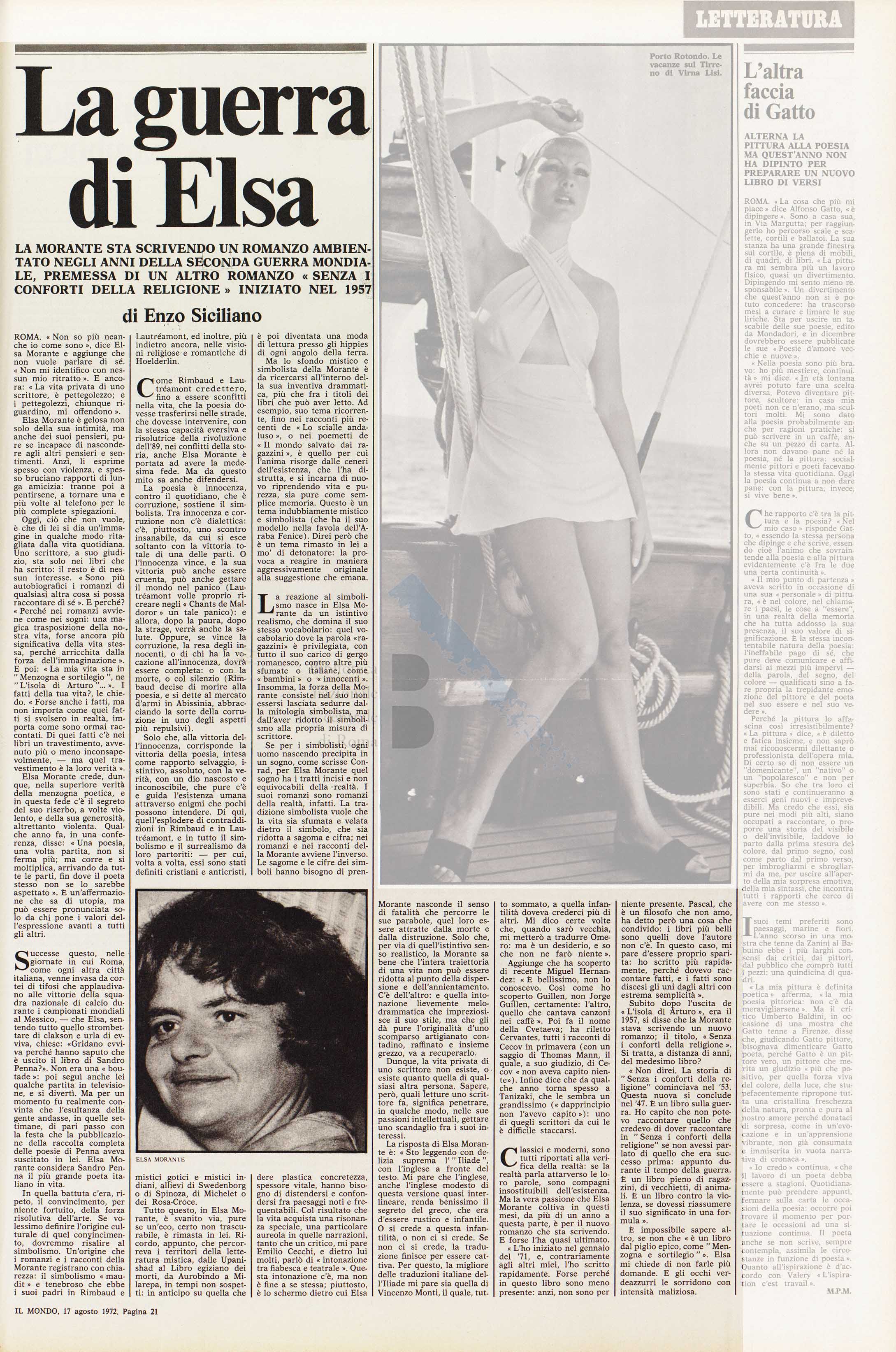 Intervista a Elsa Morante