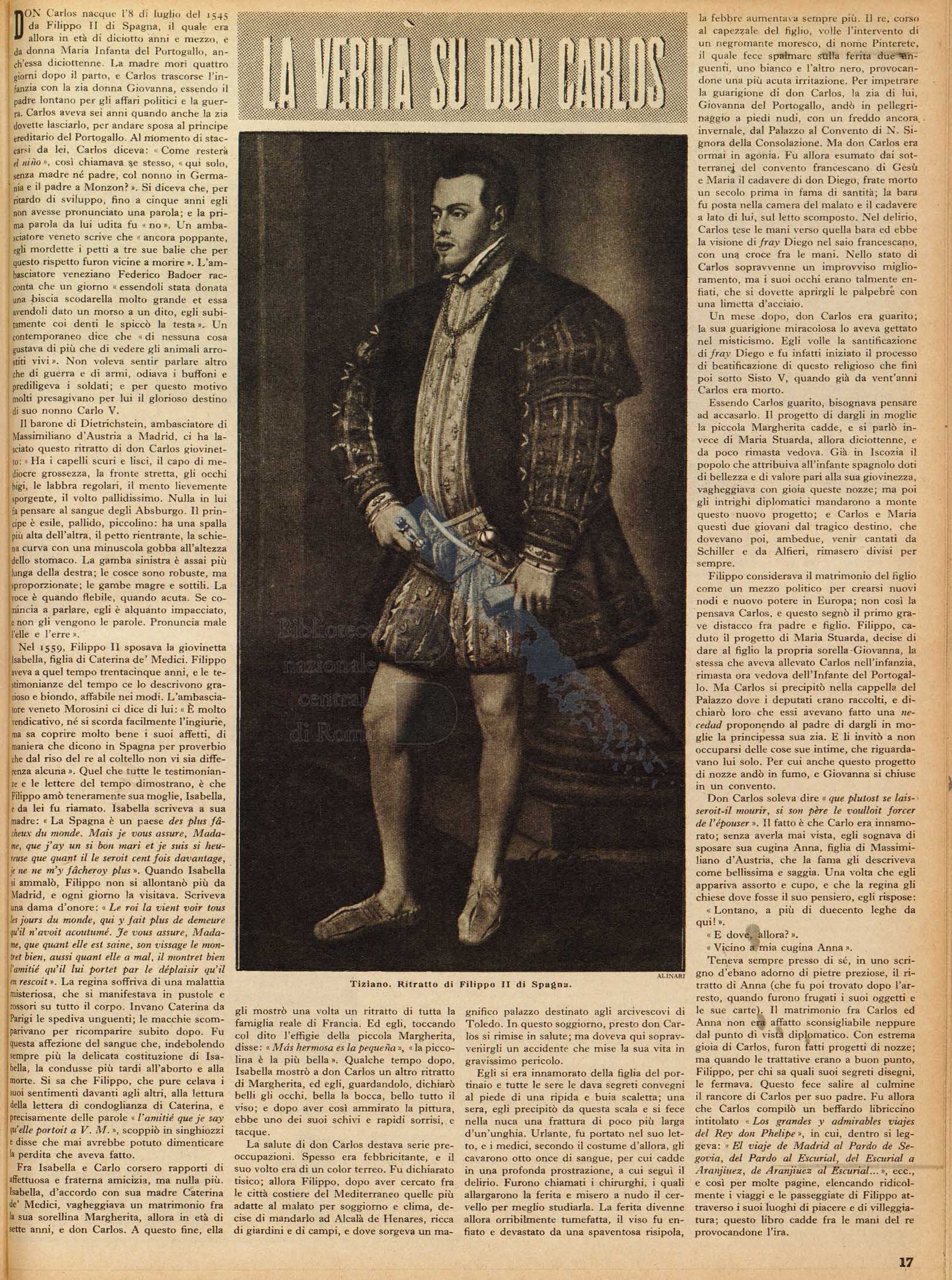 La verit&agrave; su don Carlos. Pagina 1 di 2