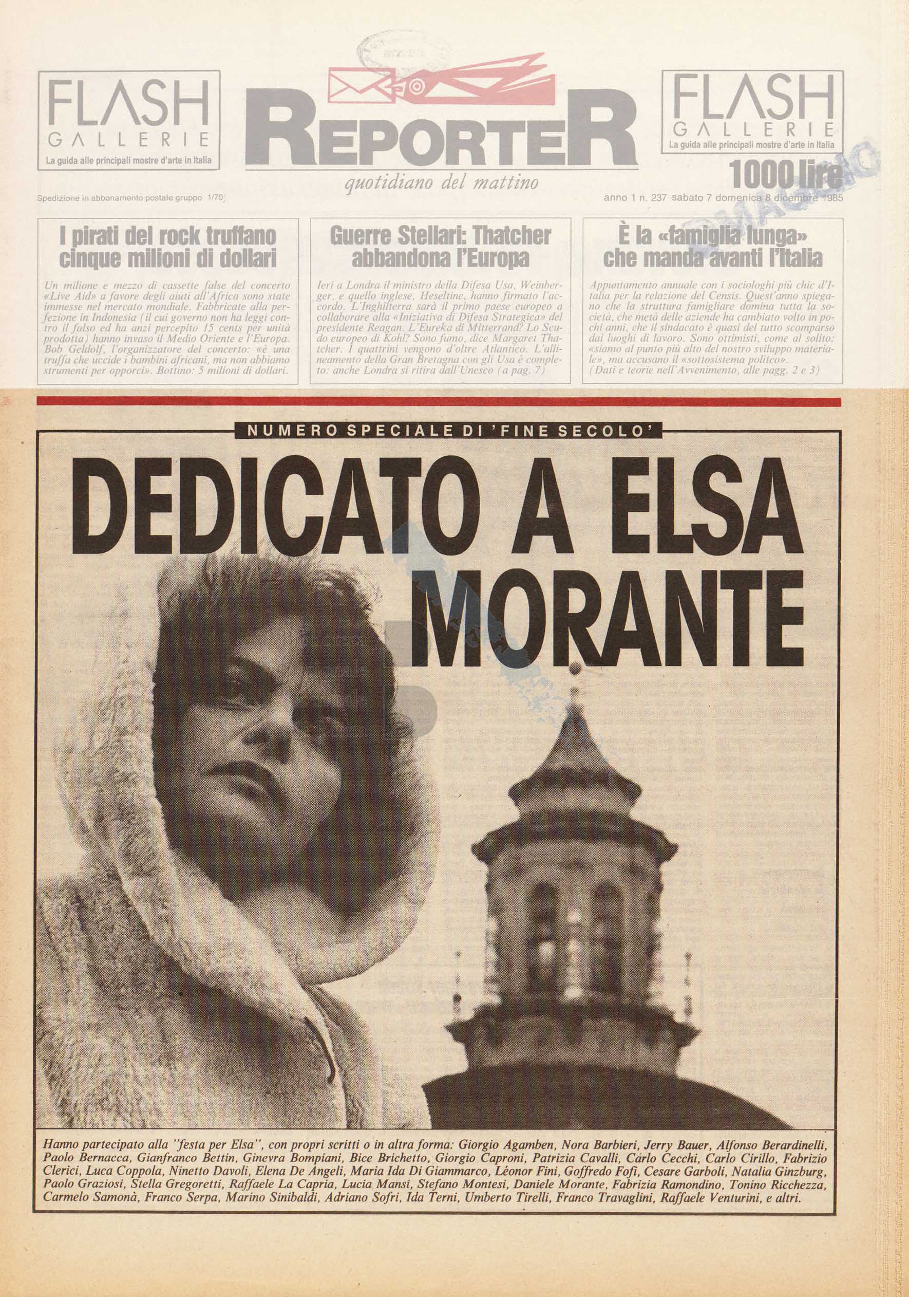Raccolta di scritti e fotografie su Elsa Morante e la sua opera