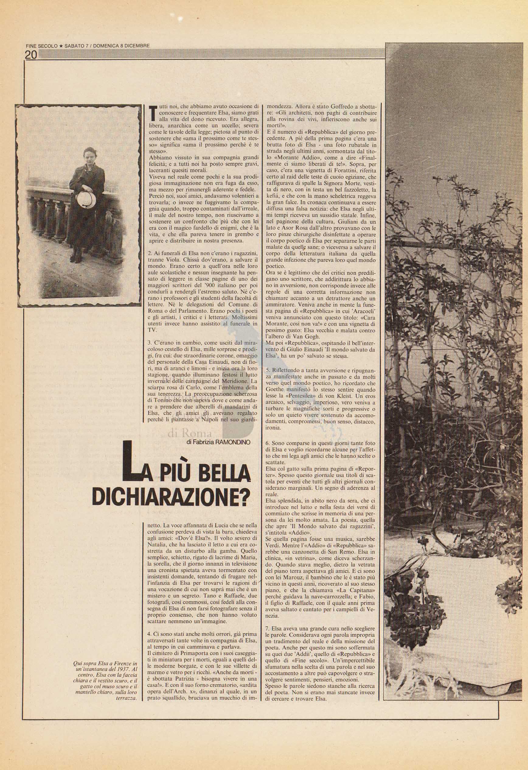 Raccolta di scritti e fotografie su Elsa Morante e la sua opera